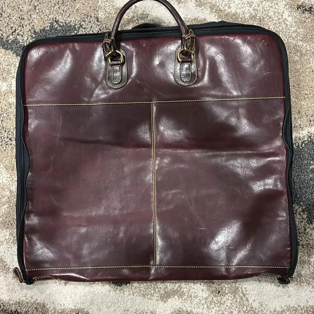 MULHOLLAND Brothers Genuine Bullhide Garment Bag Handmade in America